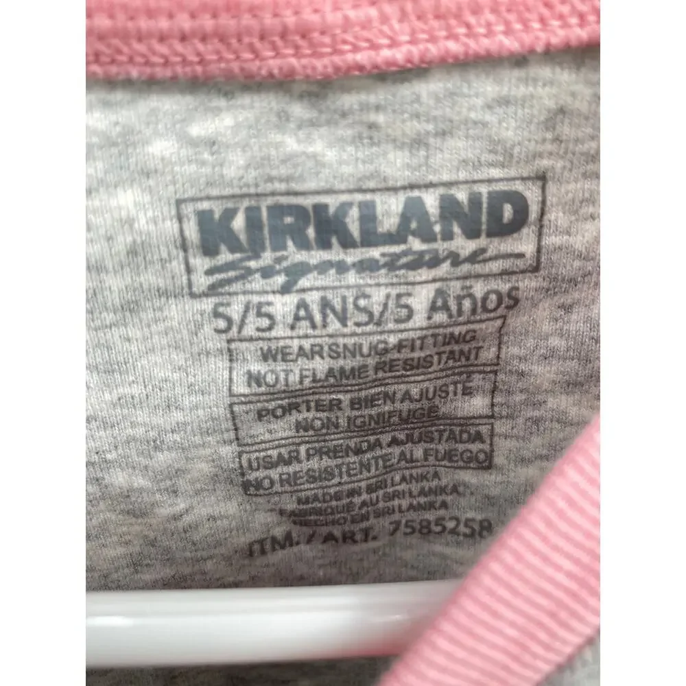 Kirkland Hedgehog gray long sleeve pajama top size 5
